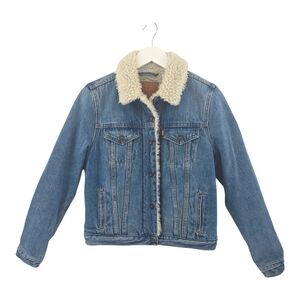 Levi's Blue Jean Jacket with Cream Collar